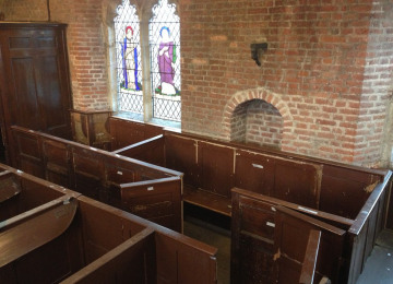 Pews reconstructed in South Aisle1.jpg